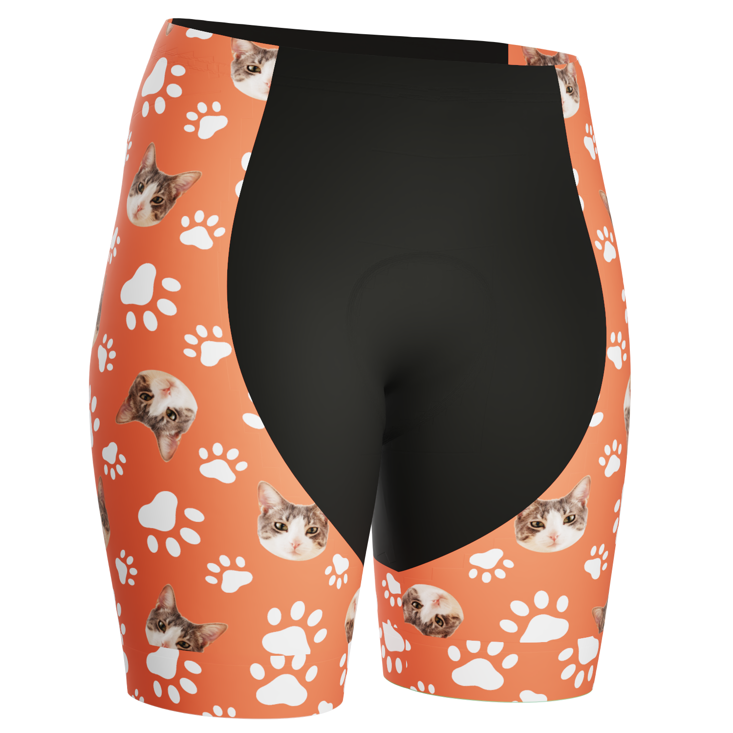 Women's Custom Pet Paws Cycling Shorts Gel Padded Performance