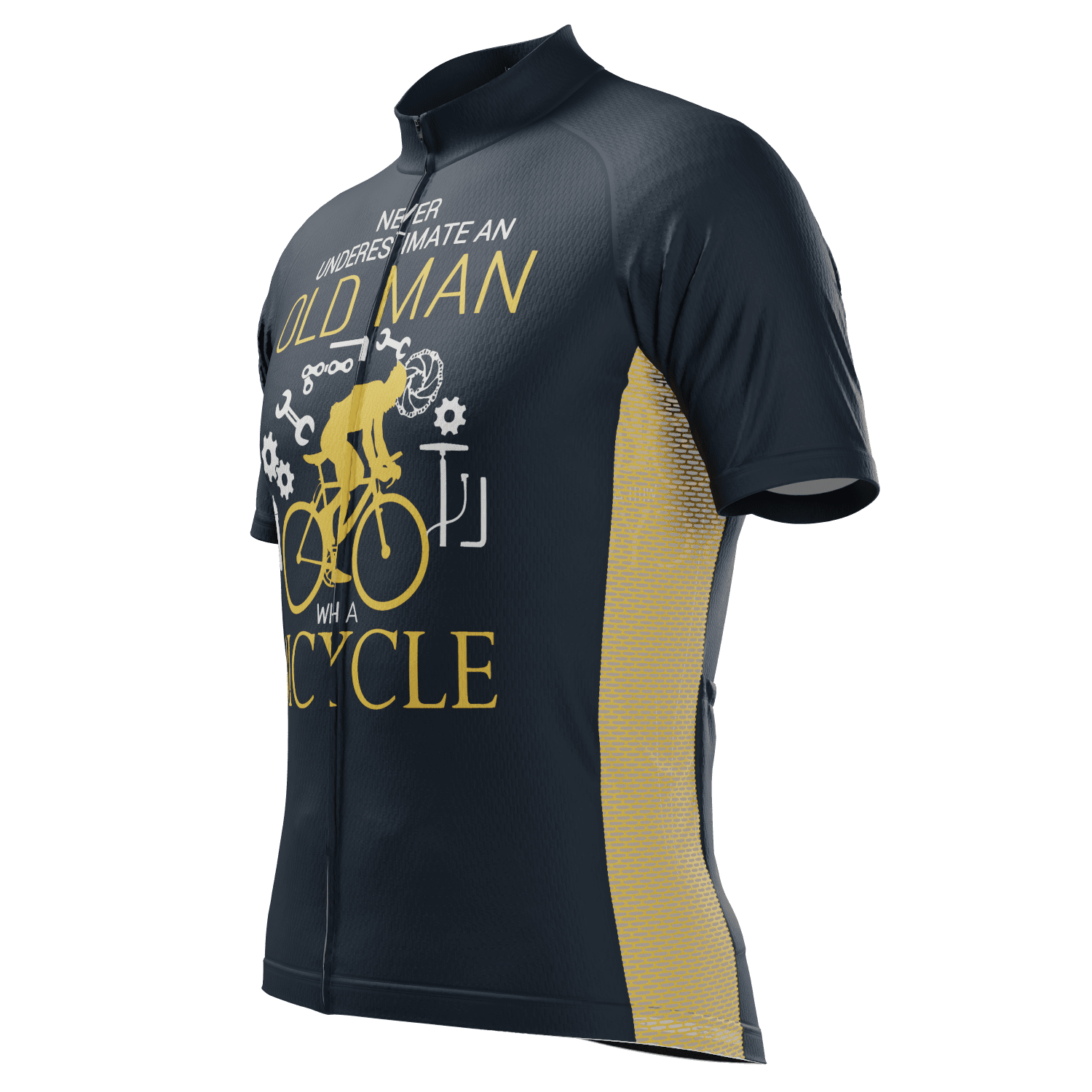 Men's Never Underestimate an Old Man Short Sleeve Cycling Jersey
