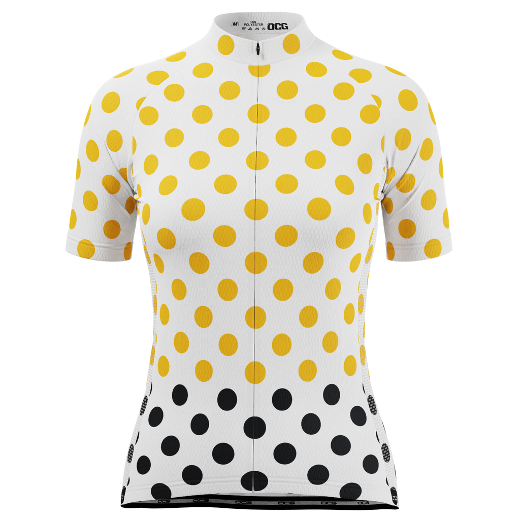 Women's Polka Dots Short Sleeve Cycling Jersey