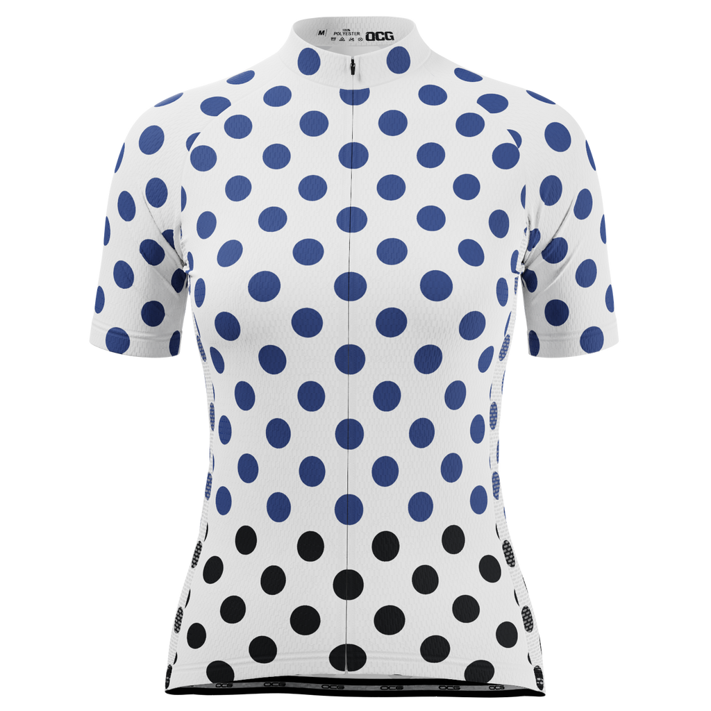 Women's Polka Dots Short Sleeve Cycling Jersey