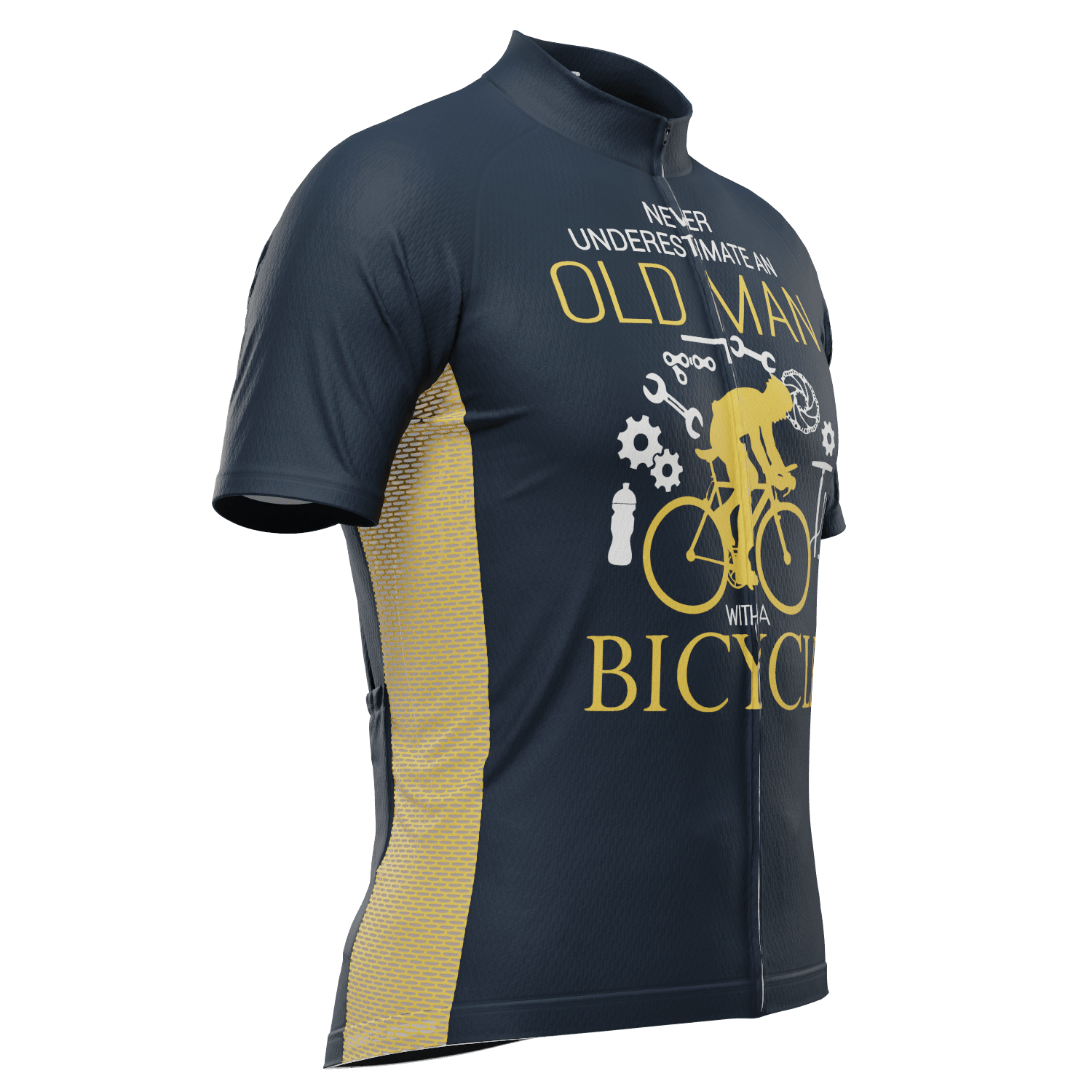 Men's Never Underestimate an Old Man Short Sleeve Cycling Jersey