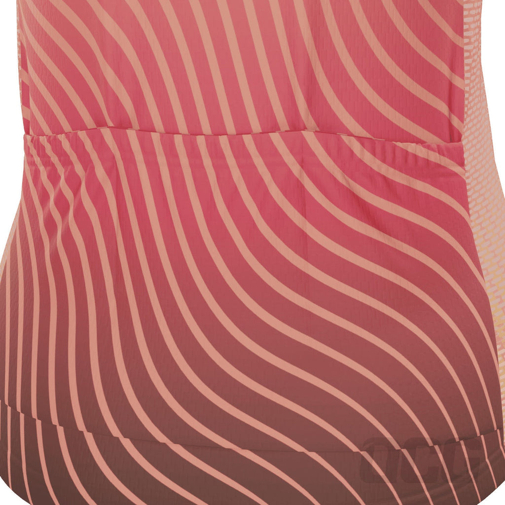 Women's Four Seasons Curvy Lines Short Sleeve Cycling Jersey