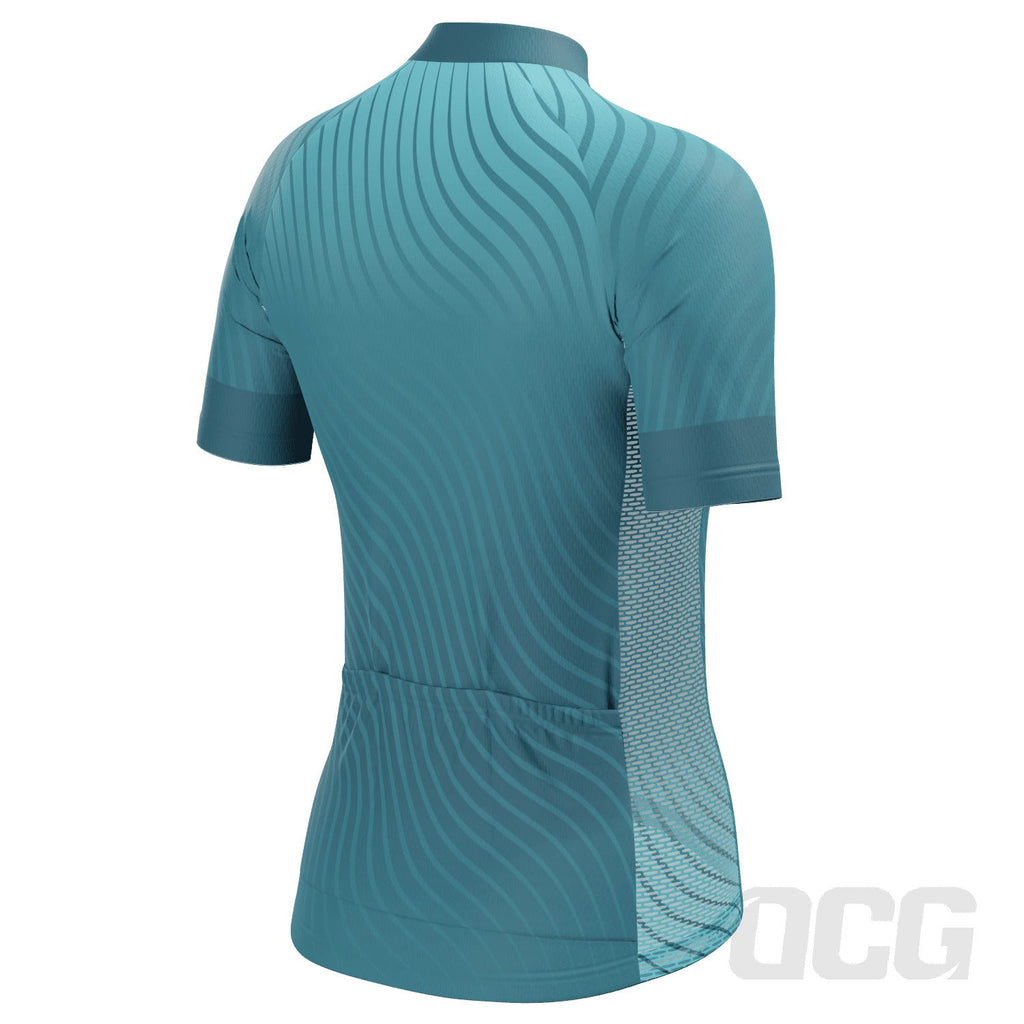 Women's Four Seasons Curvy Lines Short Sleeve Cycling Jersey