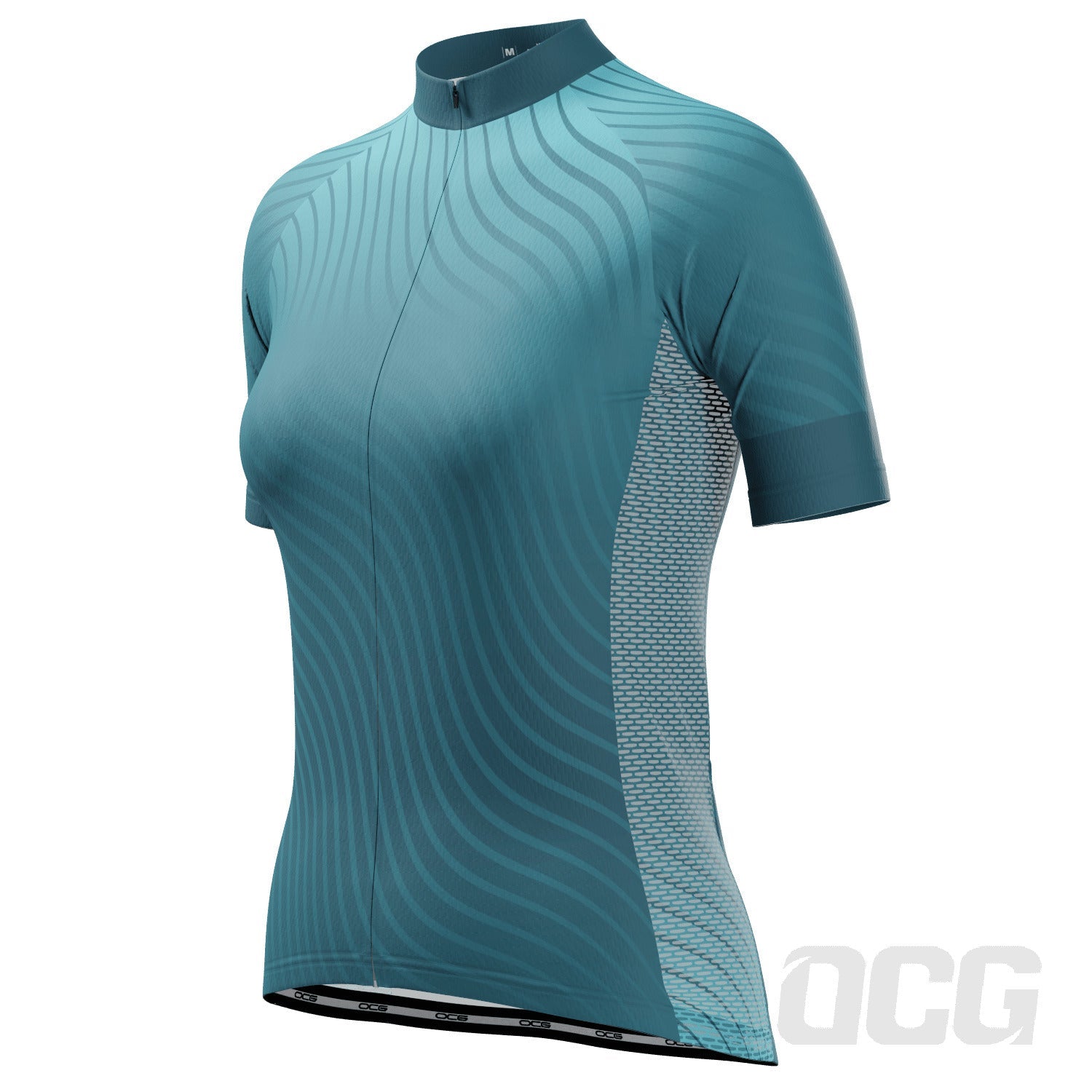 Women's Four Seasons Curvy Lines Short Sleeve Cycling Jersey