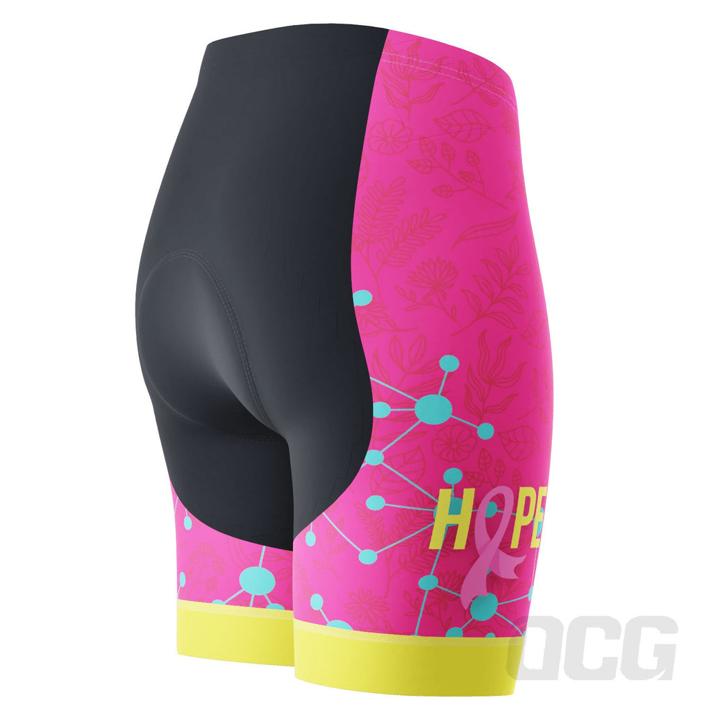 Women's Breast Cancer Faith Hope Love Gel Padded Cycling Shorts