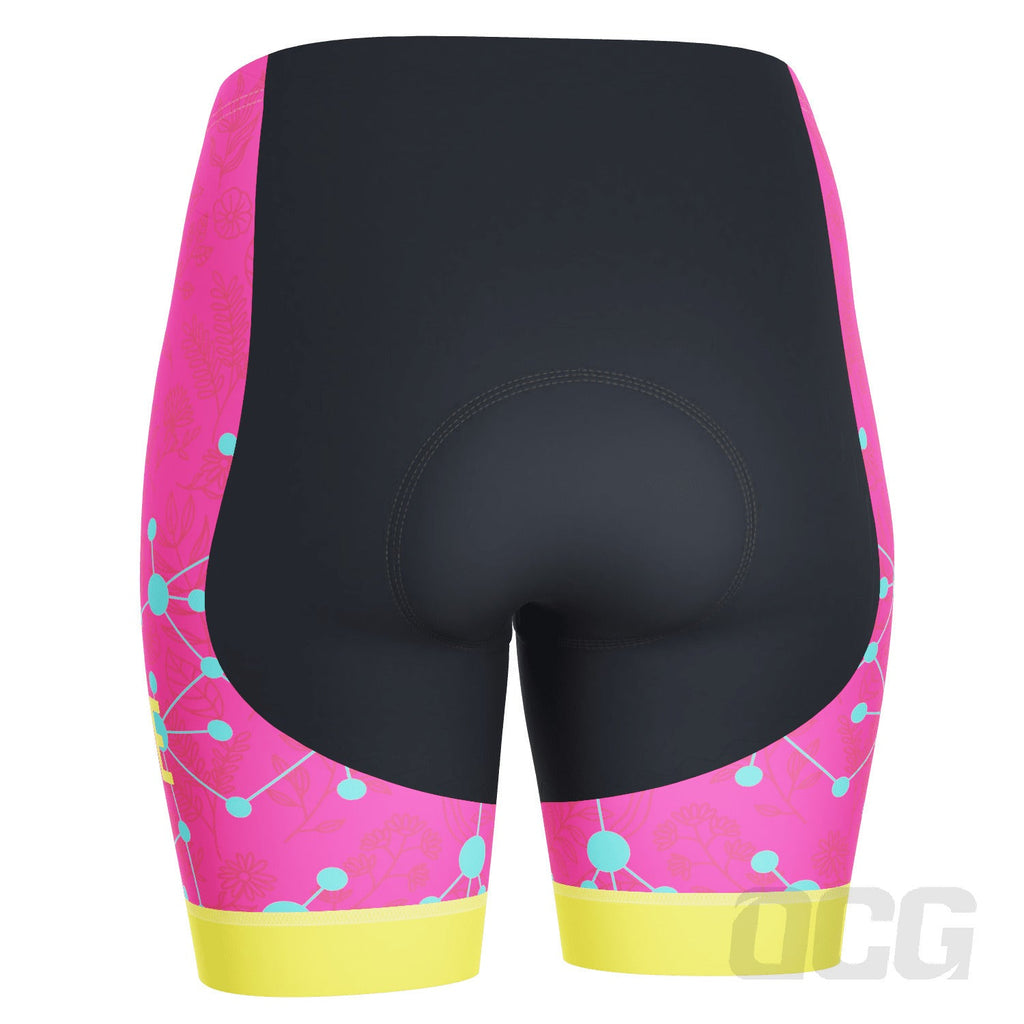 Women's Breast Cancer Faith Hope Love Gel Padded Cycling Shorts