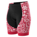 Women's Christmas Candy Gel Padded Cycling Shorts