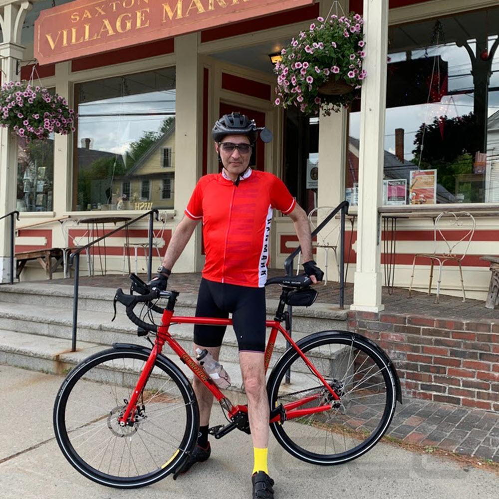 Men's Denmark National Flag Short Sleeve Cycling Jersey