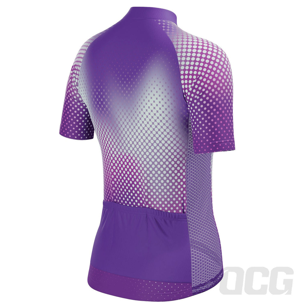 Women's Disco Dots Short Sleeve Cycling Jersey