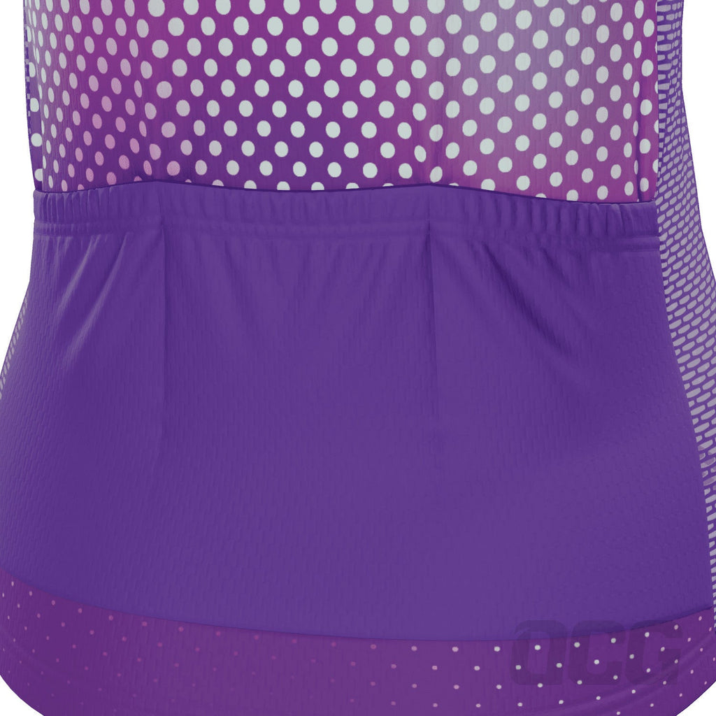 Women's Disco Dots Short Sleeve Cycling Jersey