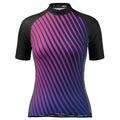 Women's Disco Stripes Short Sleeve Cycling Jersey