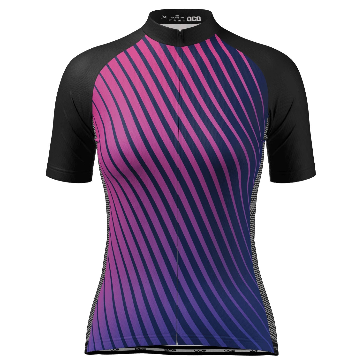 Women's Disco Stripes Short Sleeve Cycling Jersey
