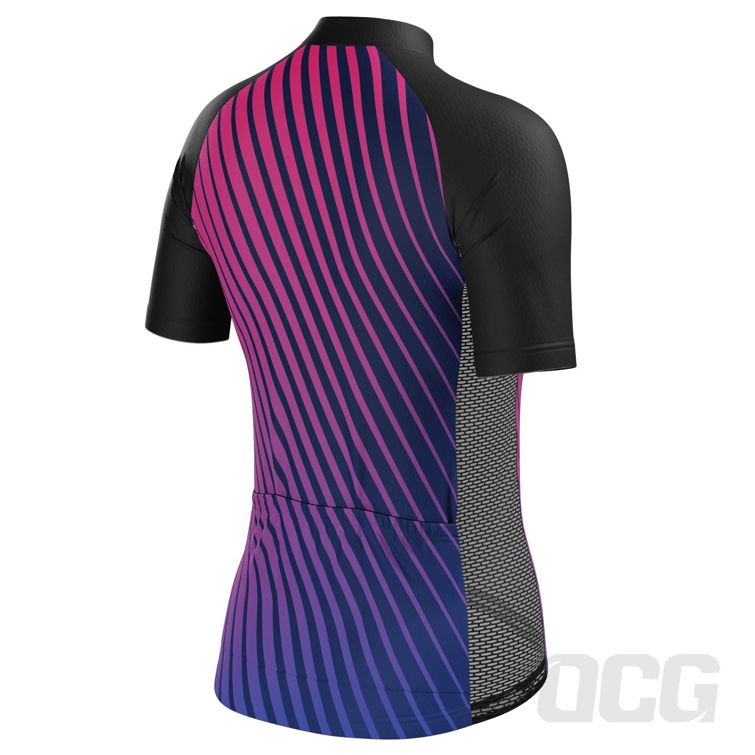 Women's Disco Stripes Short Sleeve Cycling Jersey