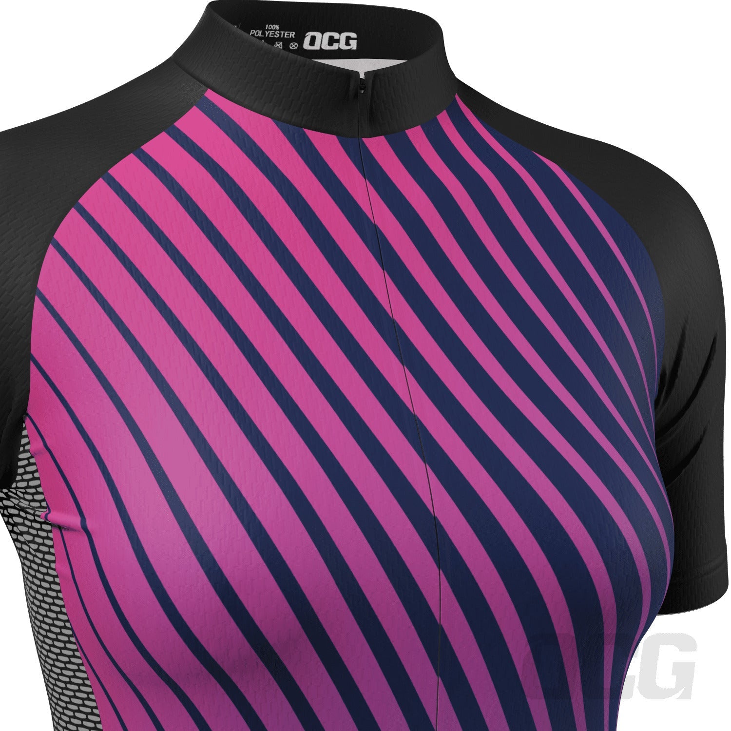 Women's Disco Stripes Short Sleeve Cycling Jersey