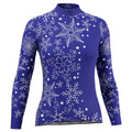 Women's Festive Snowflake Long Sleeve Cycling Jersey