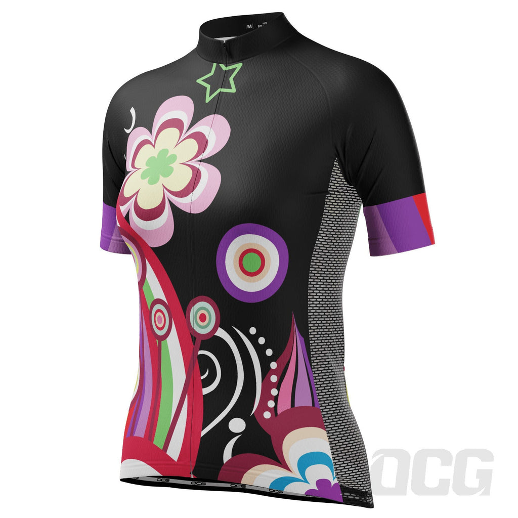 Women's Floral Pop Short Sleeve Cycling Jersey