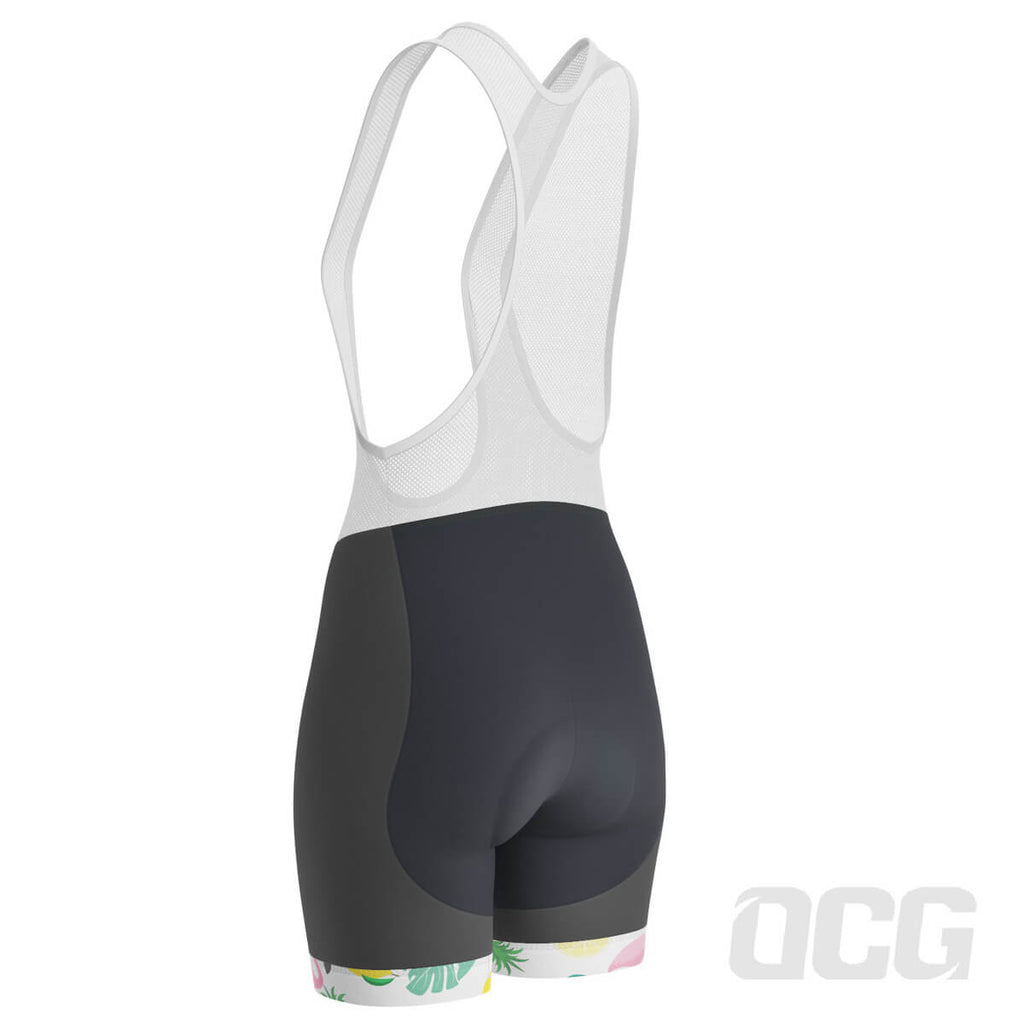 Women's Fruity Flamingo Gel Padded Cycling Bib