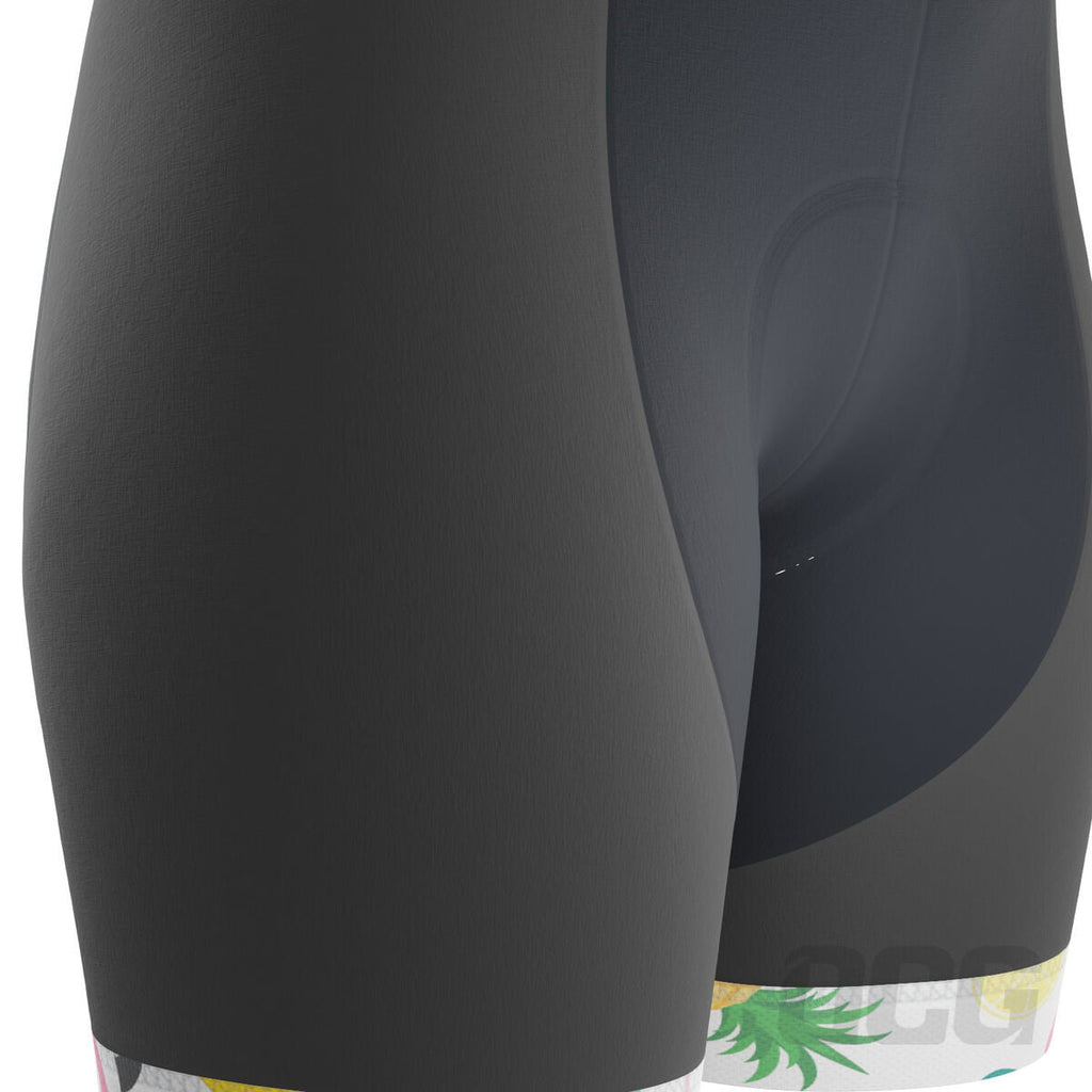 Women's Fruity Flamingo Gel Padded Cycling Bib