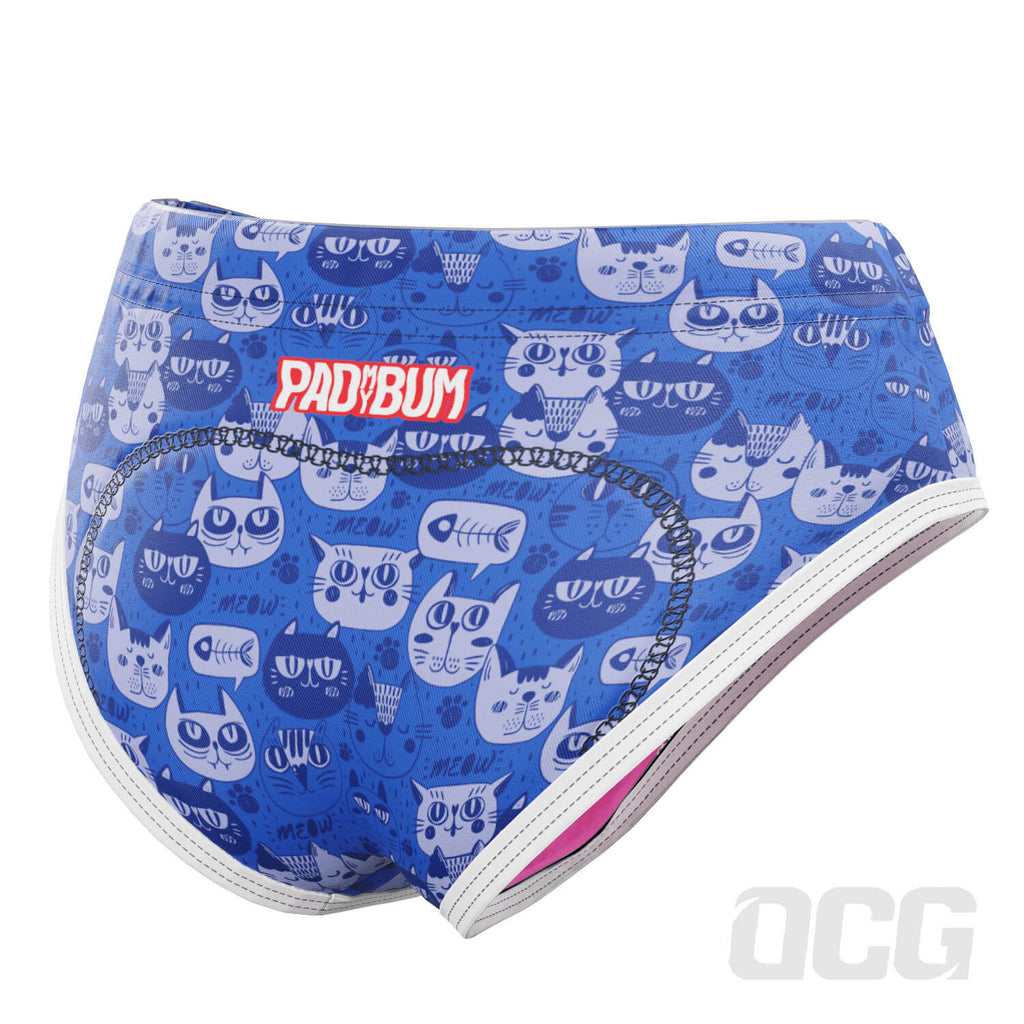 Women's Grumpy Cat Gel Padded Cycling Underwear-Briefs