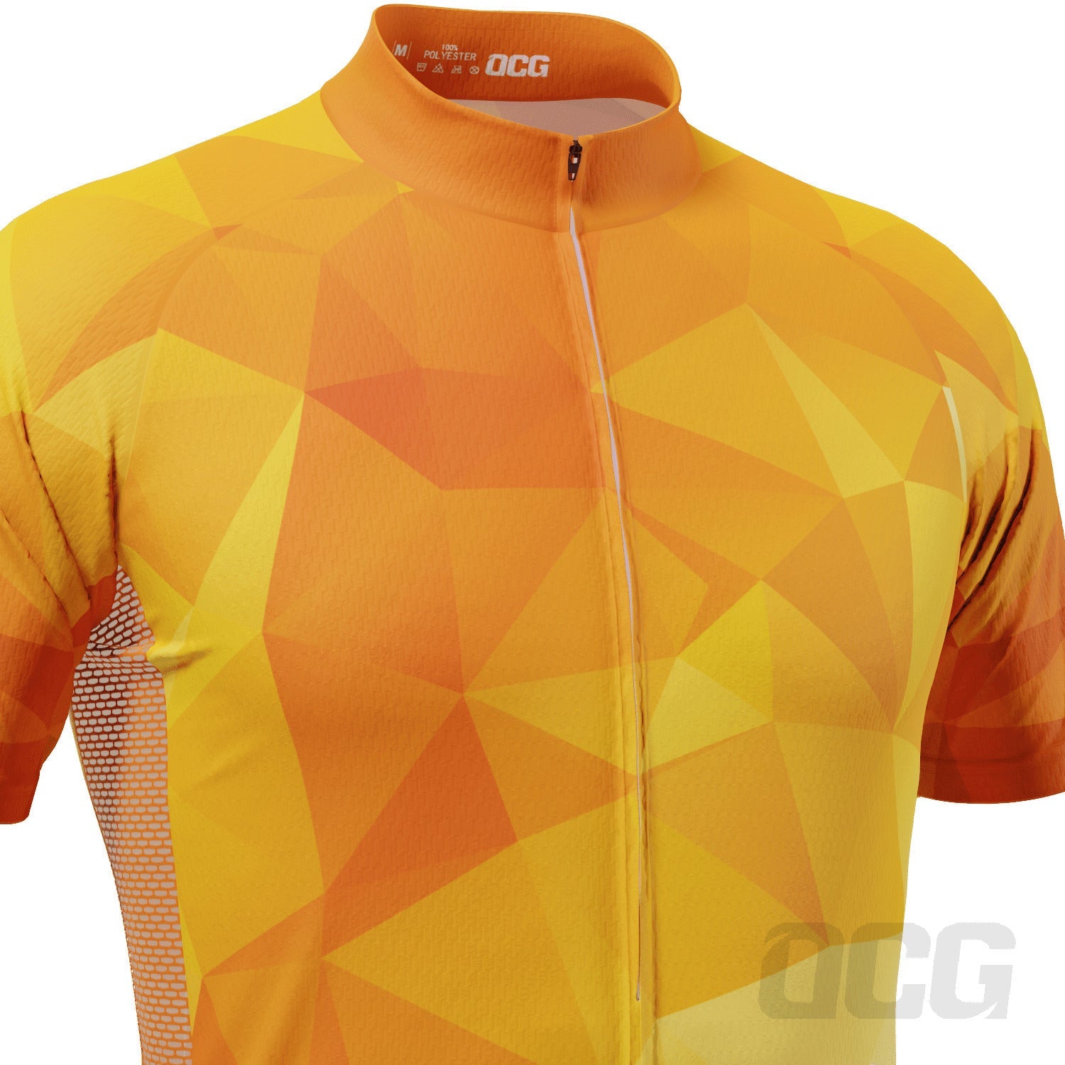 Men's High Viz Polygon Short Sleeve Cycling Jersey
