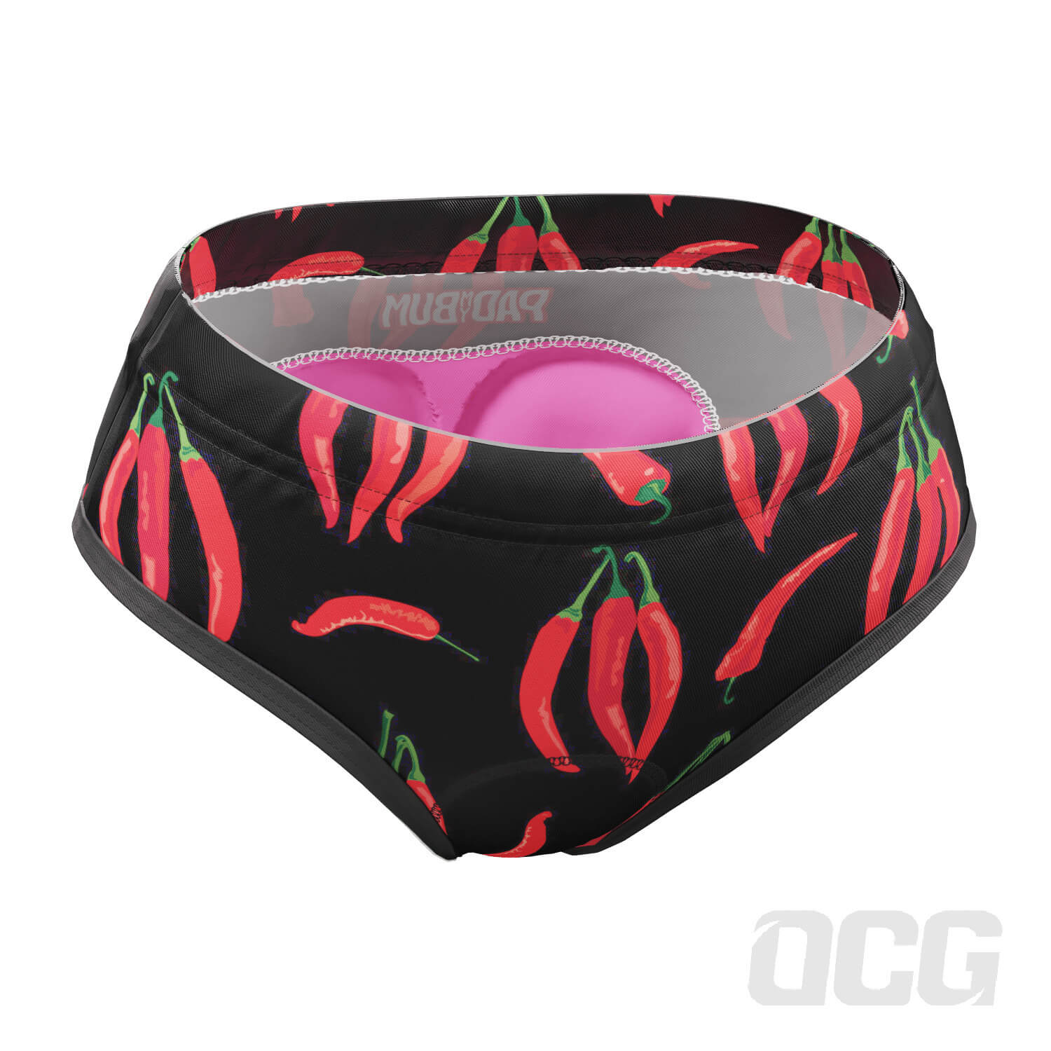 Women's Hot Red Chilli Gel Padded Cycling Underwear-Briefs