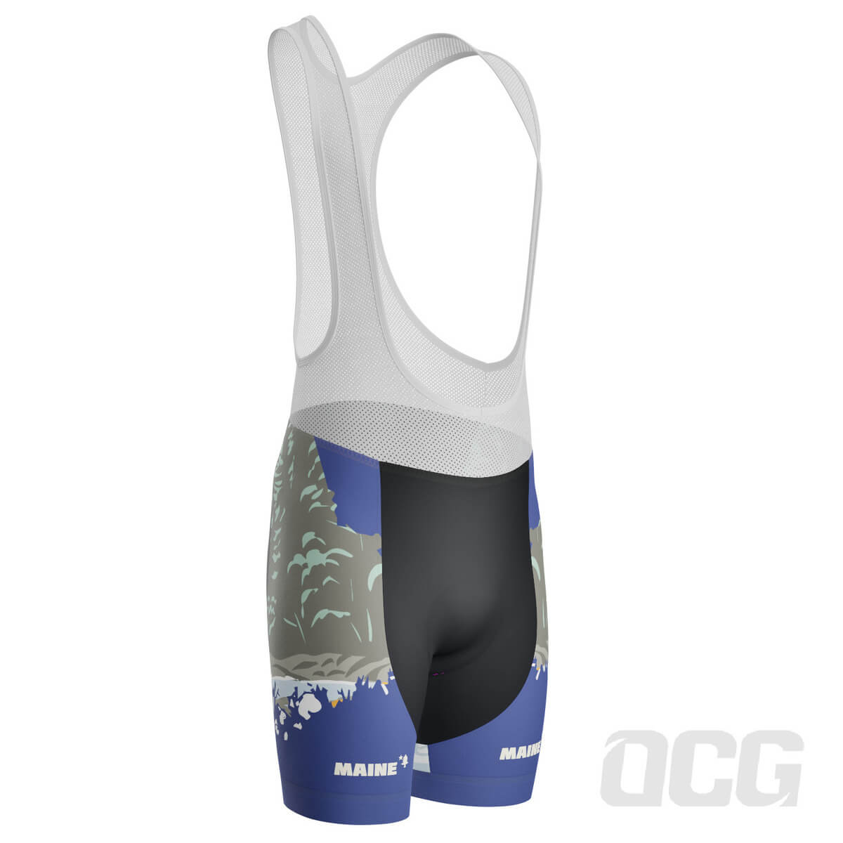 Men's Maine US State Icon Gel Padded Cycling Bib