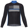 Men's Thin Blue Line American Icon Long Sleeve Cycling Jersey