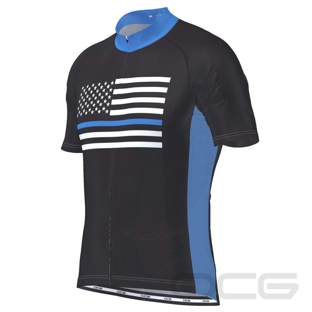 Men's American National Flag Short Sleeve Cycling Jersey