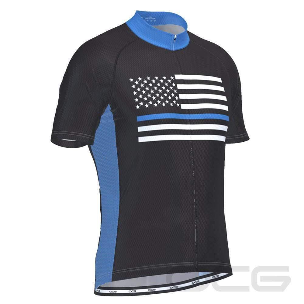 Men's American National Flag Short Sleeve Cycling Jersey