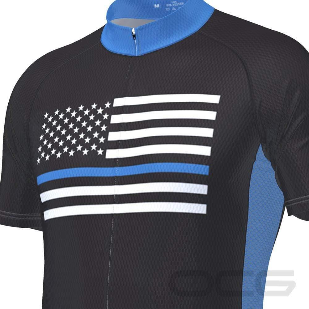 Men's American National Flag Short Sleeve Cycling Jersey