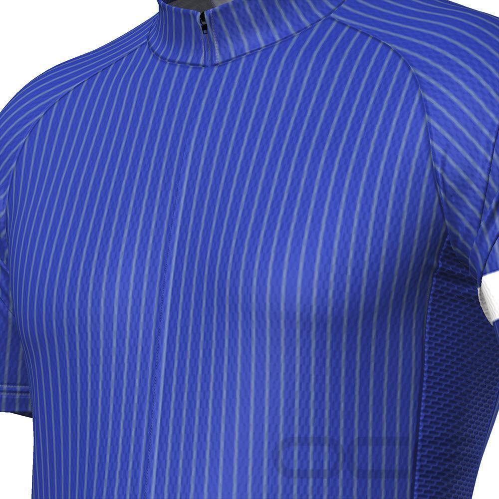Men's Stripe Banded Short Sleeve Cycling Jersey