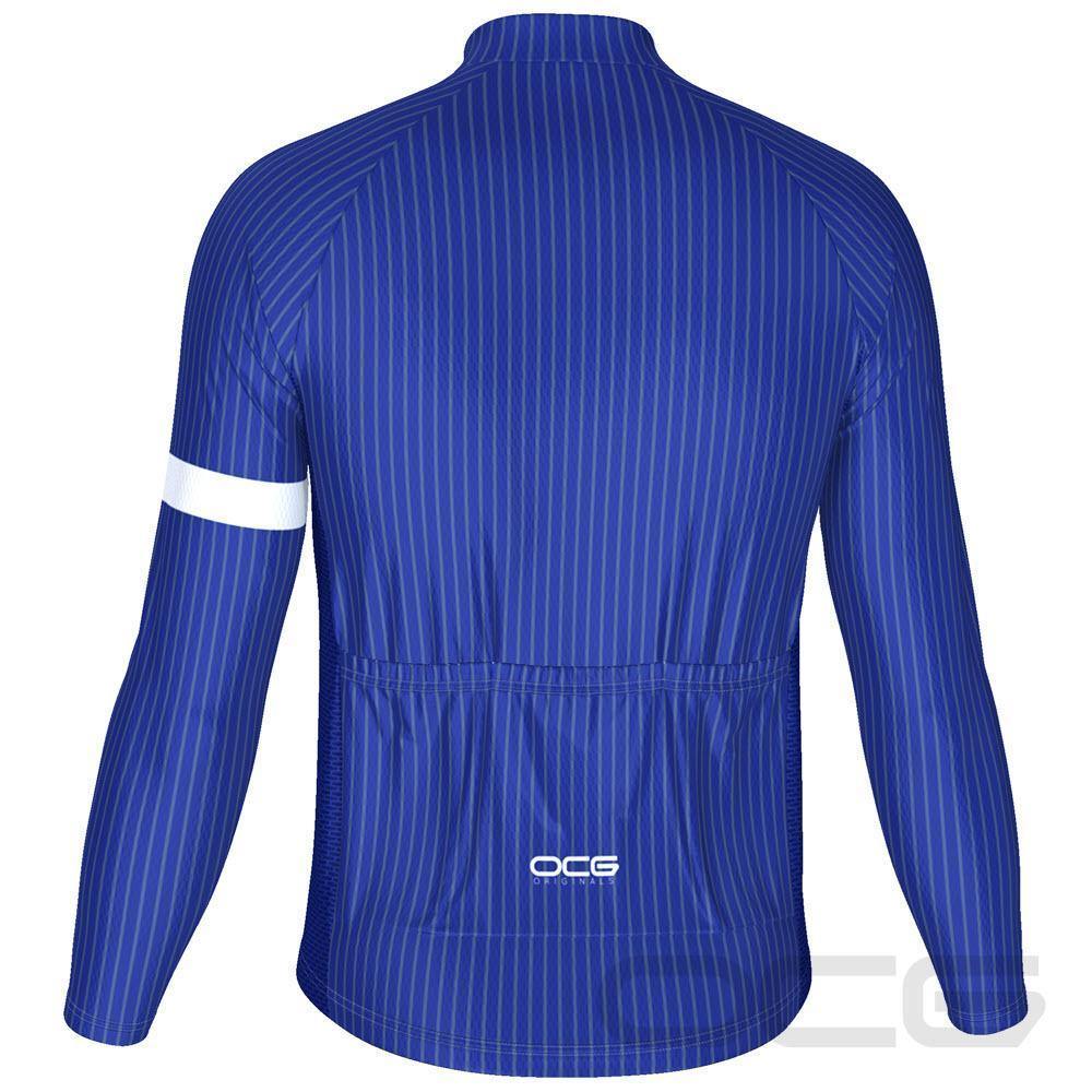 Men's Stripe Banded Long Sleeve Cycling Jersey