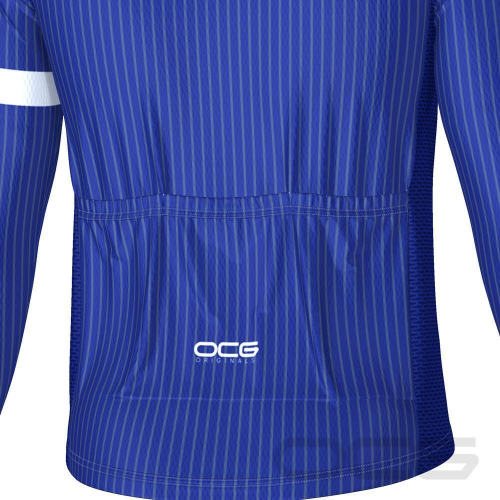 Men's Stripe Banded Long Sleeve Cycling Jersey