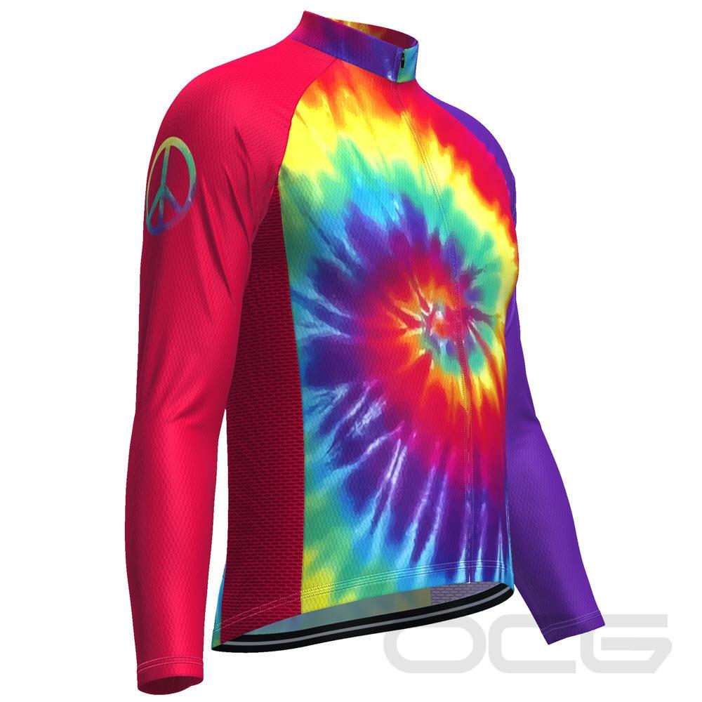 Men's Tie Dye Long Sleeve Cycling Jersey