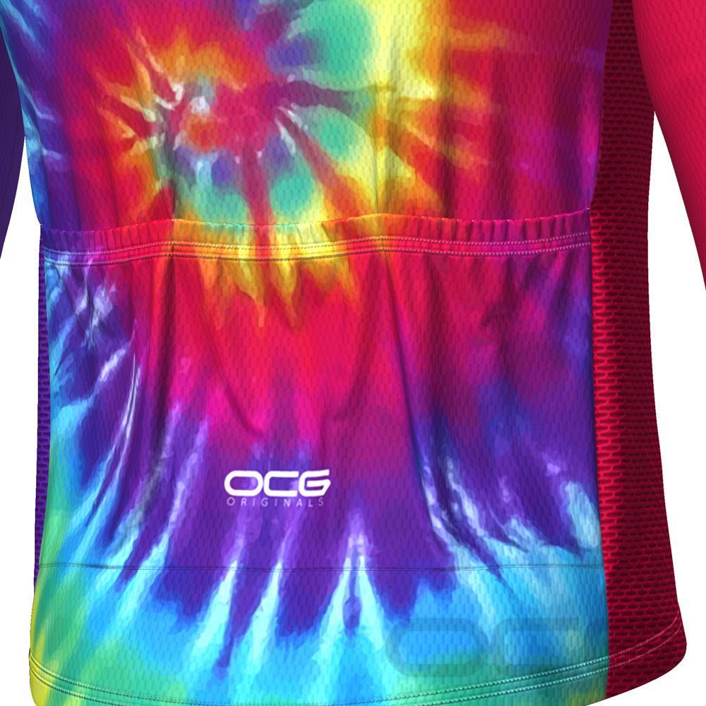 Men's Tie Dye Long Sleeve Cycling Jersey