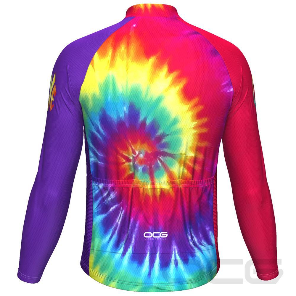 Men's Tie Dye Long Sleeve Cycling Jersey