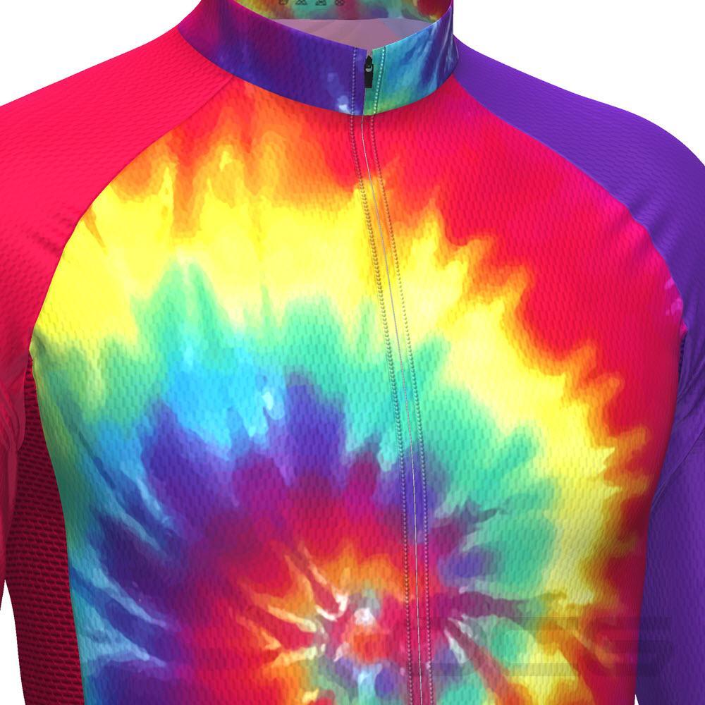Men's Tie Dye Long Sleeve Cycling Jersey