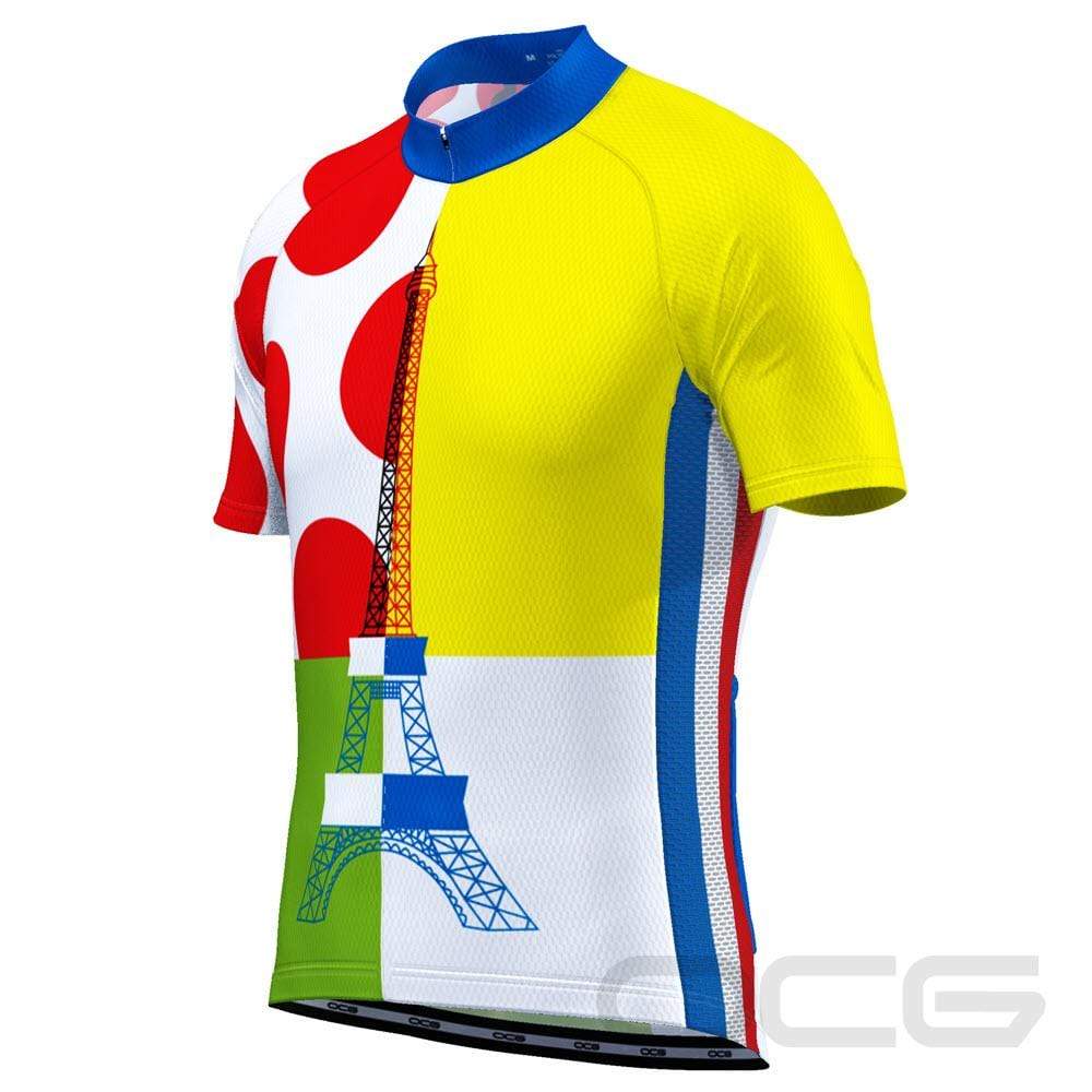 Men's Tour de France Leaders KOM Sprinters Short Sleeve Cycling Jersey