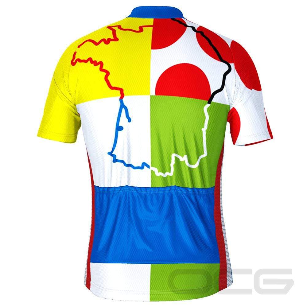 Men's Tour de France Leaders KOM Sprinters Short Sleeve Cycling Jersey