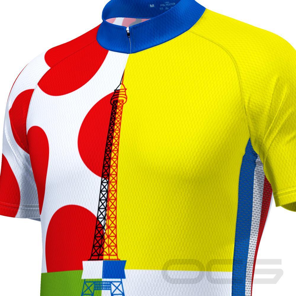 Men's Tour de France Leaders KOM Sprinters Short Sleeve Cycling Jersey