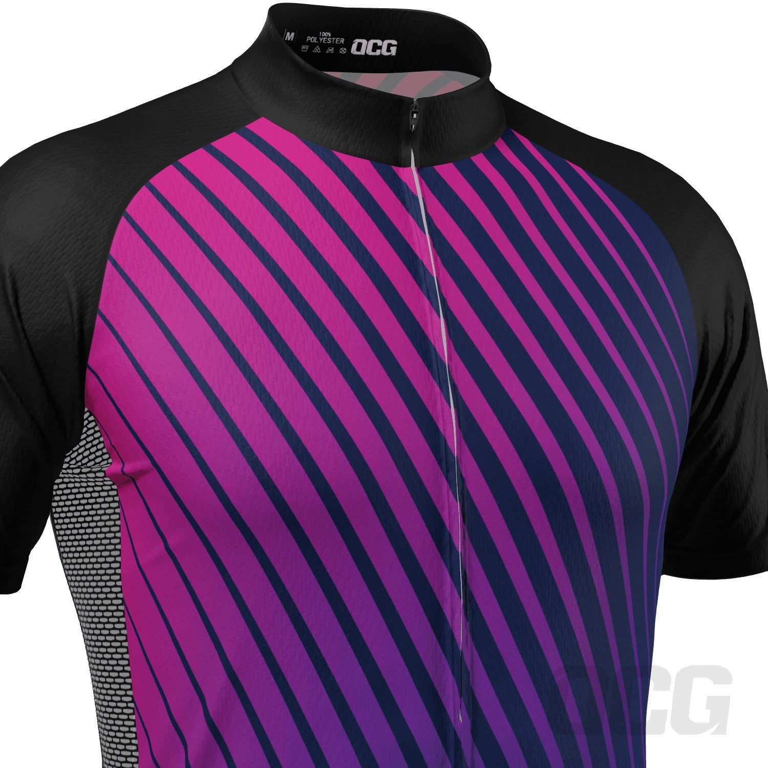Men's Disco Stripes Short Sleeve Cycling Jersey