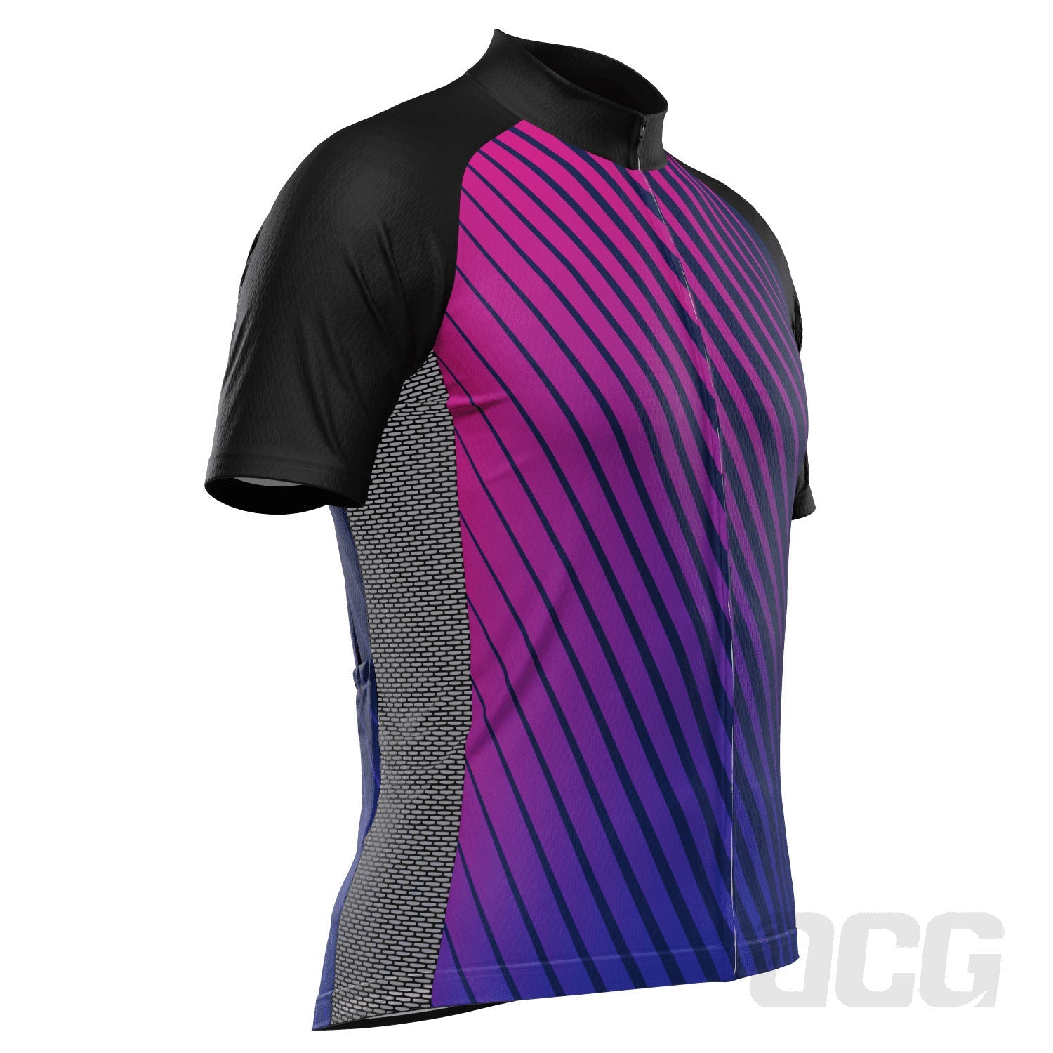 Men's Disco Stripes Short Sleeve Cycling Jersey