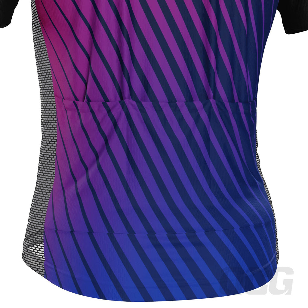 Men's Disco Stripes Short Sleeve Cycling Jersey