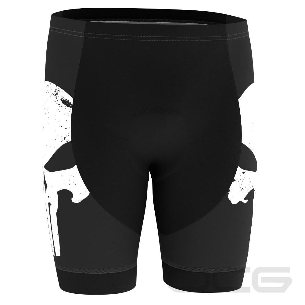 Men's Punisher Skull Gel Padded Cycling Shorts