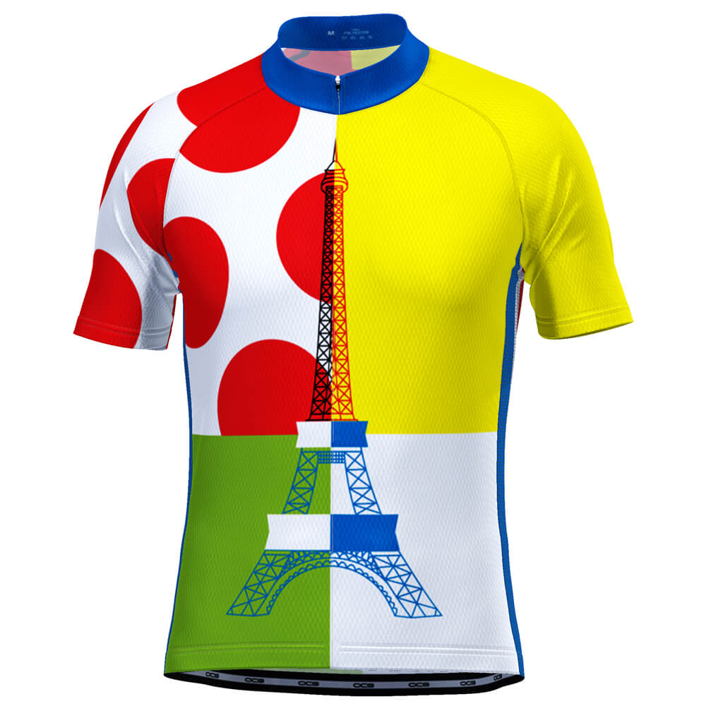 Men's Tour de France Leaders KOM Sprinters Short Sleeve Cycling Jersey