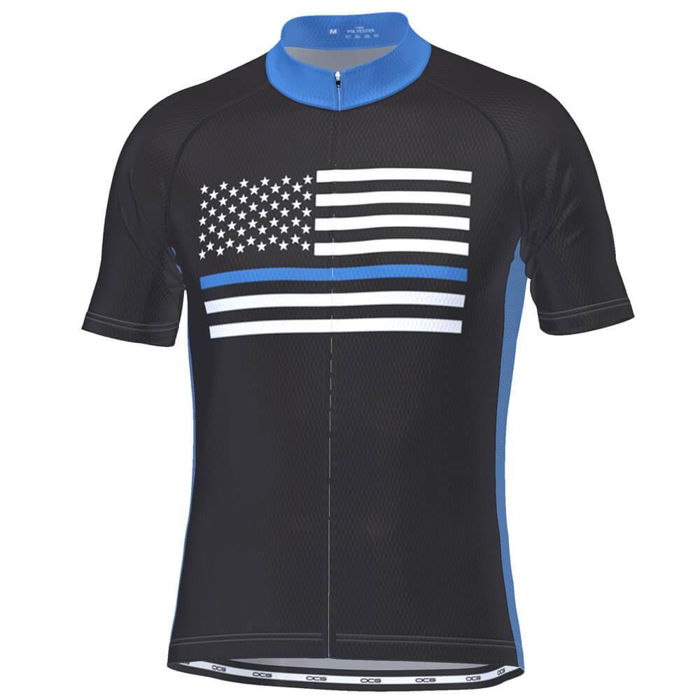 Men's American National Flag Short Sleeve Cycling Jersey
