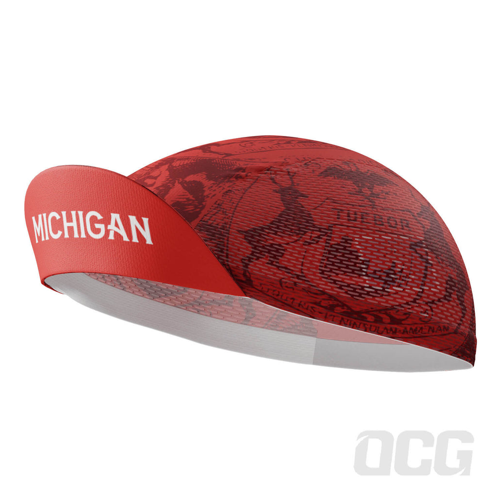Unisex Michigan US State Icon Quick Dry Cycling Cap