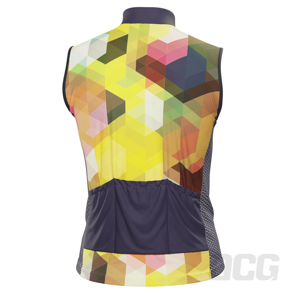 Men's High Viz Mosaic Sleeveless Tech Cycling Jersey