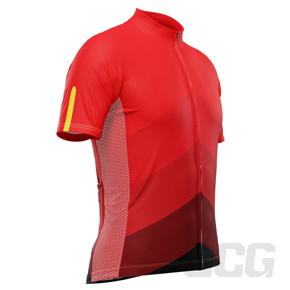 Men's Classic Mountain Peaks Short Sleeve Cycling Jersey