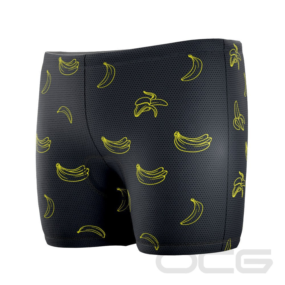 Men's Must Be Bananas Gel Padded Cycling Underwear-Shorts